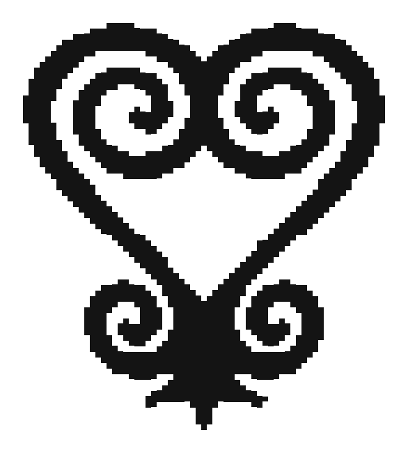 Sankofa Adinkra symbol — heart form
